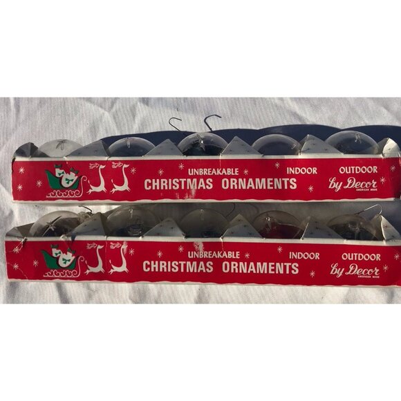 Vtg Jewel Brite Plastic Diorama Christmas Ornaments Pixie Elves 60s Lot 10 Decor - Picture 4 of 16